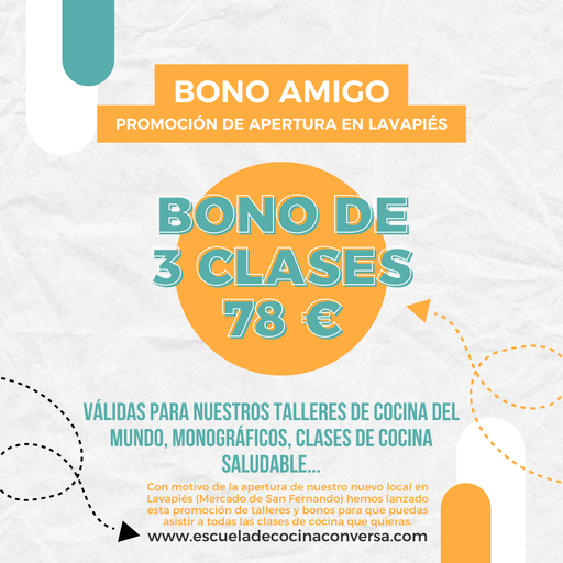 [Bono amigo: 3 talleres] Bono amigo: 3 talleres