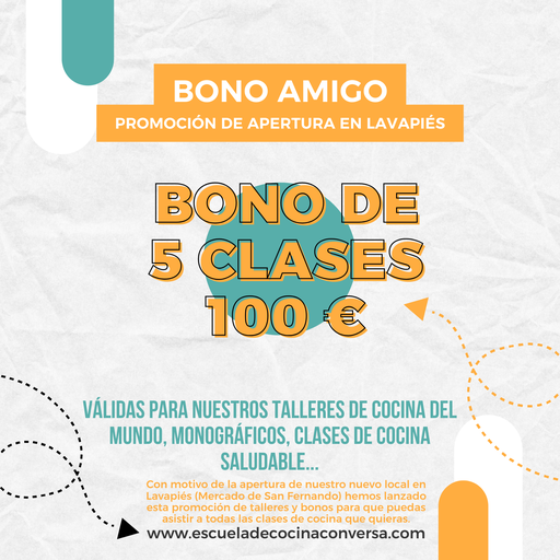 Bono amigo: 5 talleres